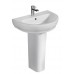 Barclay Products 3-2041WH Harmony 650 Pedestal Lavatory with 1-Hole  White - B01HGKHQDA